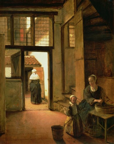 ダッチハウスのインテリア 作： Pieter de Hooch