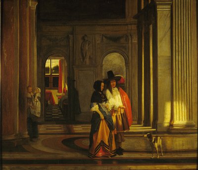 散歩に向けて出発 作： Pieter de Hooch