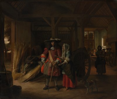 ホステスを支払う、約。 1670。 作： Pieter de Hooch