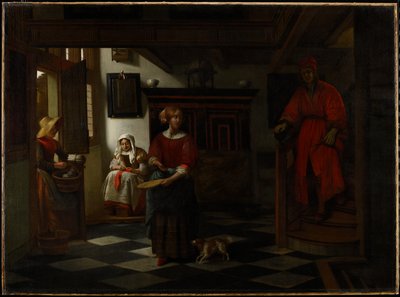 アスパラガスベンダー、1675-80 作： Pieter de Hooch