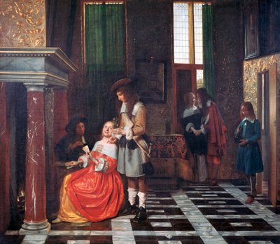 カードプレイヤー、c1663-1665 作： Pieter de Hooch