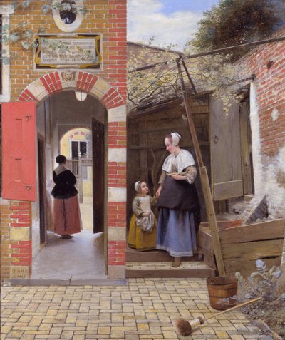 デルフトの家の中庭 作： Pieter de Hooch