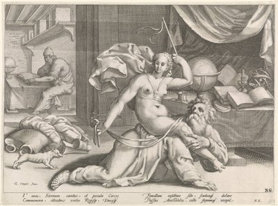 アリストテレスとフィリス 作： Pieter de Jode (I) (attributed to)