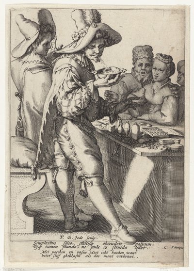 口を焦がすより強く吹き飛ばしたほうがいい 作： Pieter de Jode (I)