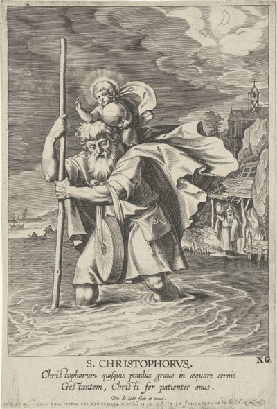 聖クリストファー 作： Pieter de Jode (I)