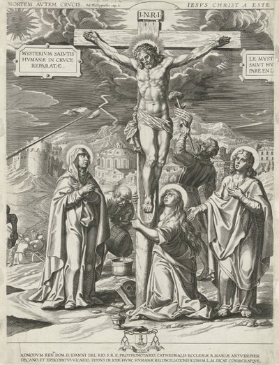 キリストの磔刑、中盤 作： Pieter de Jode (I)