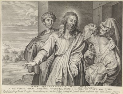 キリストは中風の人を癒す 作： Pieter de Jode (II)