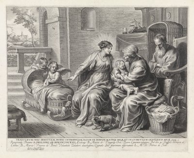 聖家族と聖アンナ 作： Pieter de Jode (II)