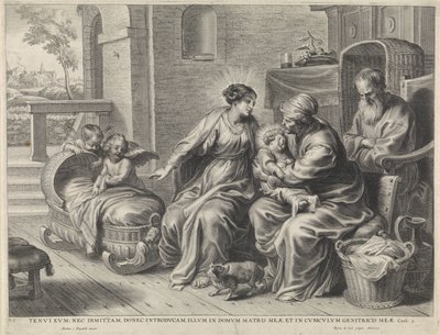 聖家族と聖アンナ 作： Pieter de Jode (II)