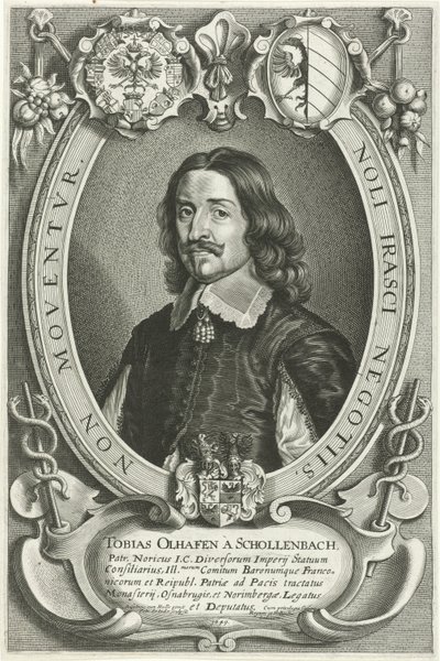 Tobias Oelhafen van Schöllenbachの肖像 Celeberimi Legati (シリーズタイトル) 作： Pieter de Jode (II)