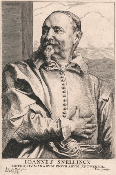 Joannes Snellincx、アントワープの人物の画家 作： Pieter de Jode