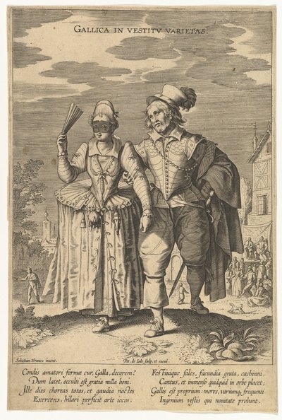 Fashions of違うNations.ndのVestitu VarietasのGallica 作： Pieter de Jode I