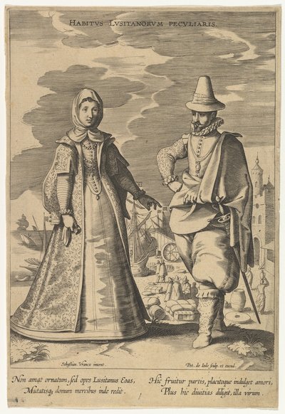 異なる国のファッションからのポルトガルの個人的な態度。 作： Pieter de Jode I