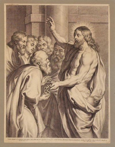 キリストはペテロに鍵を渡す 作： Pieter de Jode I
