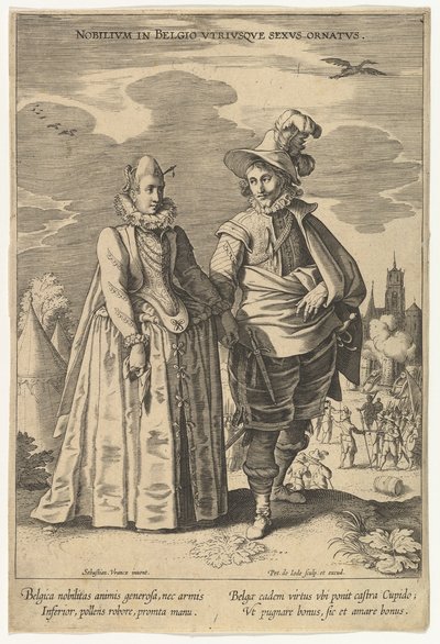 異なる国々のファッションからの、ベルギーの高貴なエレガンス 作： Pieter de Jode I