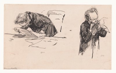 下院での Heemskerck 大臣による 2 つのスケッチ 作： Pieter de Josselin