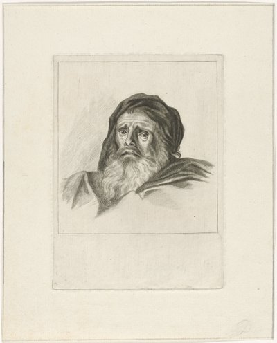 あごひげを生やした男の頭 作： Pieter de Mare