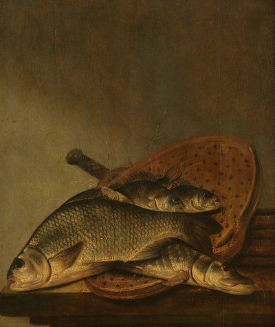 魚のある静物 作： Pieter de Putter