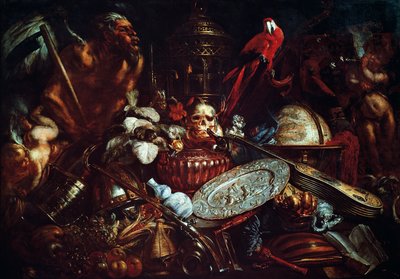 ヴァニタス、ピーター・ボエル作（1622-1674）、キャンバスに油彩 作： Pieter or Peter Boel