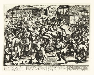 愚か者の祭り、中世 1906年（リトグラフ） 作： Pieter the Elder (after) Bruegel