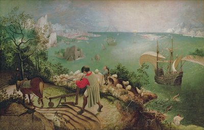 イカロスの墜落のある風景、1558年頃（キャンバスに油彩） 作： Pieter Bruegel the Elder