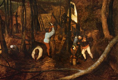 暗い日...（オーク材に油彩） 作： Pieter the Elder Bruegel