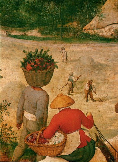 干し草の収穫...（オーク材に油彩） 作： Pieter the Elder Bruegel