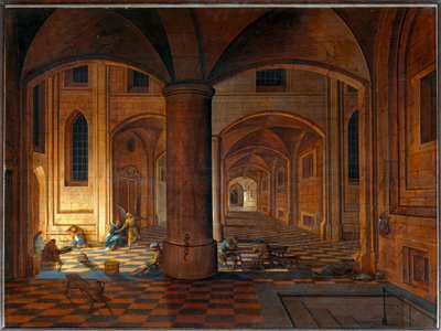 天使によって牢獄から解放された聖ペテロ ... 作： Pieter the Elder Neefs