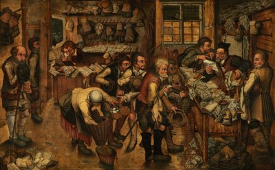 農民弁護士（パネルに油彩） 作： Pieter the Younger (after) Brueghel
