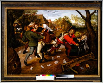 ギャンブラーたちの口論 作： Pieter the Younger Brueghel
