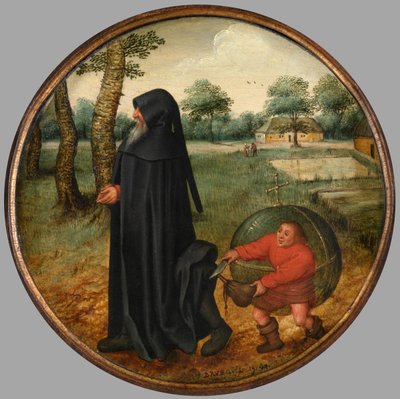 世界があまりにも信用できないので、私は嘆く 作： Pieter the Younger Brueghel