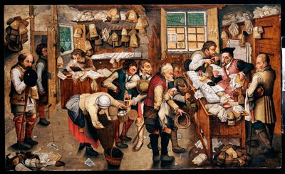 十分の一分を払う農民 作： Pieter Brueghel the Younger