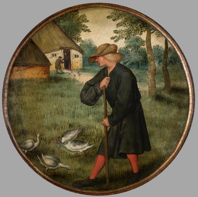 ガチョウが裸足で歩く理由、1594年頃（パネルに油彩） 作： Pieter the Younger Brueghel