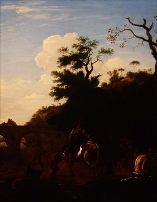 水浴場」1636年頃（油彩・キャンバス） 作： Pieter van Laar