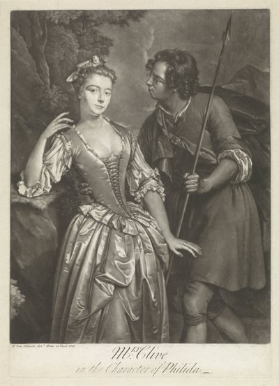 フィリダ役の女優キャサリン・クライヴ 作： Pieter van Bleeck
