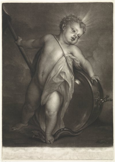 Christuskind als Salvatoreの前に 作： Pieter van Bleeck