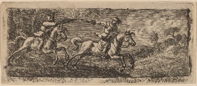 戦う二人の騎手 作： Pieter van Laer