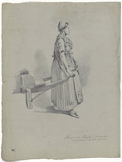 ユトレヒトでカートを引いて立っている女性 Femme du Peuple à Utrecht (オブジェクトのタイトル) 作： Pieter van Loon