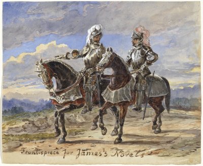 風景の中の馬に乗った 2 人の騎士 作： Pieter van Loon