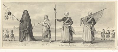 1660年頃、ハールレム包囲戦を記念するハールレム修辞院の行進 作： Pieter van Looy (signed by artist)