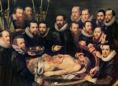 デルフトのウィレムファンデルメール博士の解剖学レッスン 作： Pieter van Miereveld