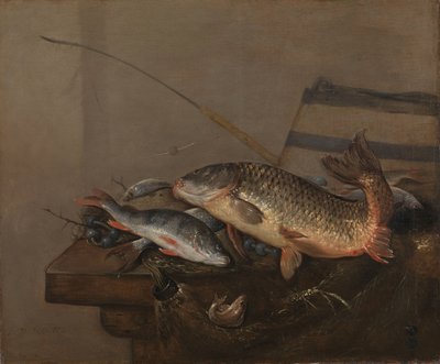魚のある静物 作： Pieter van Noort