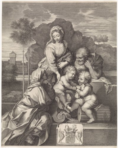 エリザベスと洗礼者ヨハネとの聖家族 作： Pieter van Schuppen