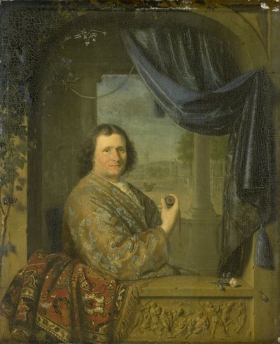 時計を持つ男の肖像 作： Pieter van Slingelandt