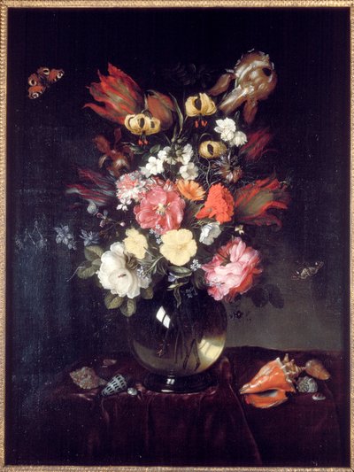 「花瓶と花」、1655年。 作： Pieter van de Venne