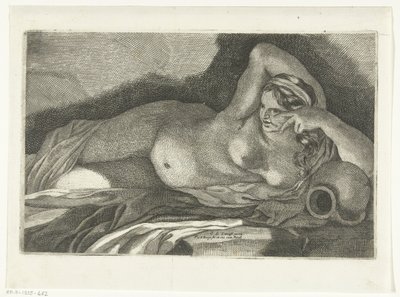 リクライニング女性ヌード 作： Pieter van den Berge