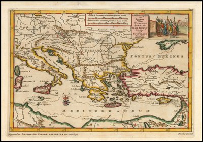 ピーテル・ヴァン・デア・アーによる1700年の東地中海地図 作： ピーター・ファン・デル・アー