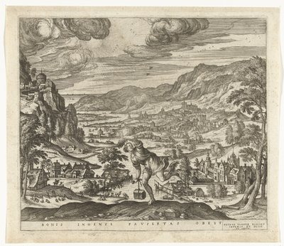 貧困は独創的な精神の進歩を妨げる Bonis ingenys paupertas obest (オブジェクトのタイトル) 作： Pieter van der Borcht (I)