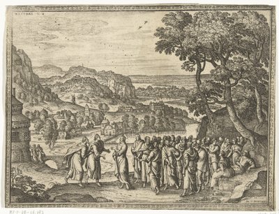 キリストはヨハネの弟子たちに答える 聖書の画像と場面（シリーズタイトル） 作： Pieter van der Borcht (I)