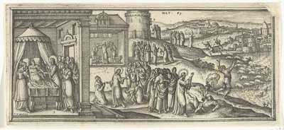 キリストの癒し 聖書の場面（シリーズタイトル） 作： Pieter van der Borcht (I)